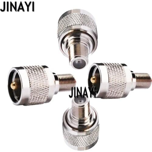 2pcs UHF to F connector PL259 UHF male to F female Jack RF coaxial coax adapter