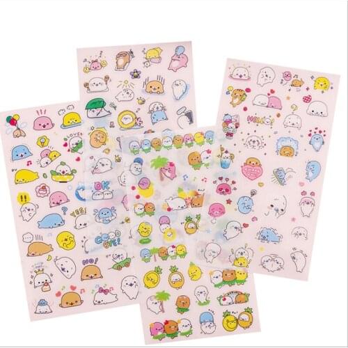 20packs/lot Korea Creative Cartoon Cute Pet Funny Series Stickers Three Selections PVC Scrapbook Gifts For Kids