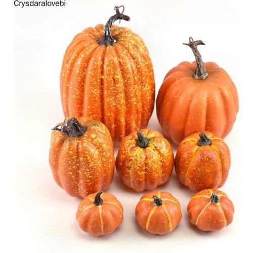 7PCS Simulation Pumpkin Model Artificial Pumpkin Decoration Creative Home Table Decor for Thanksgiving and Halloween