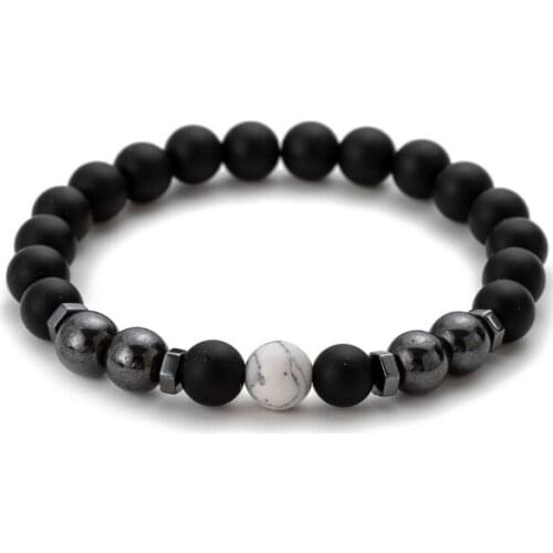 8mm bohemian multicolor Agate beads Chakra Reiki Buddha Yoga Bracelet elastic adjustable Volcanic Stone Bangles fb34