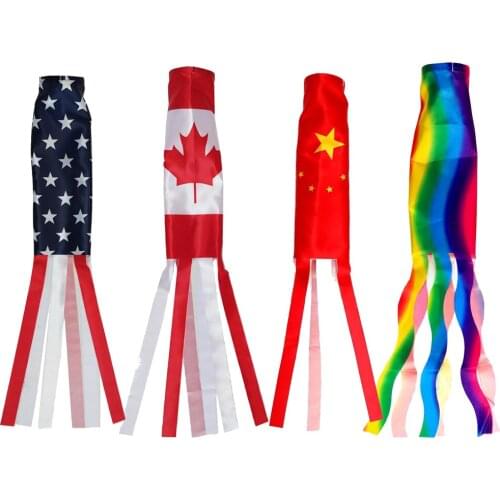 8 Style 1Piece Windsock Wind Streamer Flag Garden Camping Spinner Decoration
