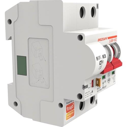 Lonten Smart WIFI Circuit Breaker 2P IoT Air Switch Smart Life/Tuya Smart APP Control Compatible with Amazon Alexa Google