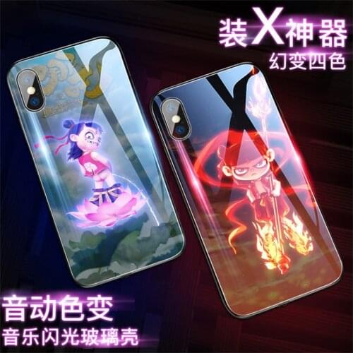 For iPhone 6 6s 7 8 Plus X XR XS Max 11 12 Pro Max mini Cover Incoming Call Glowing Led Flash Lighting Shine Case