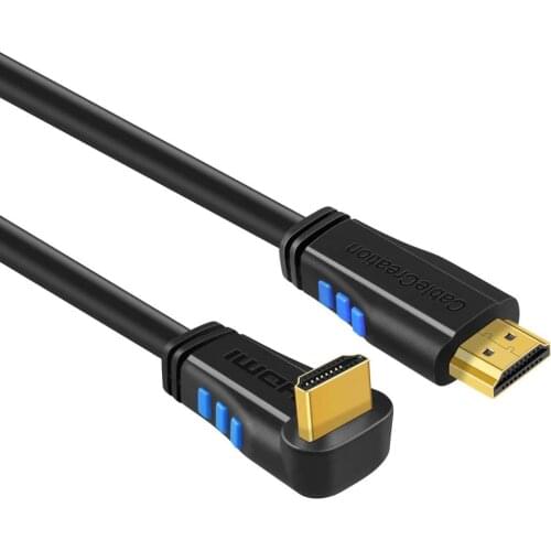 FOR HDMI 2.0 Cable,4K (60Hz) Down Angle 90 Degree Down HDMI Cable Support Ultra HD, 3D Video, Ethernet, Audio Return Channel