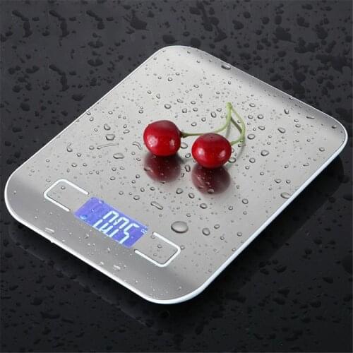 5/10kg Digital Kitchen Scale Electronic LCD Display Stainless Steel Weight Scale Measuring Food Diet Scales Kitchen Accessories