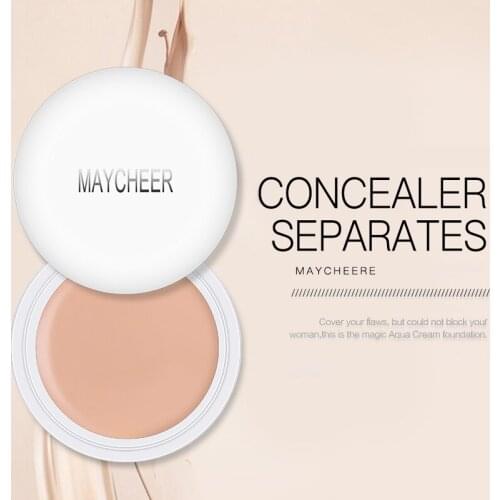 MAYCHEER 20g Face Foundation Cream Goat Milk Revitalizing Full Coverage Waterproof Makeup Base Brighten Cover Dark Circles TSLM