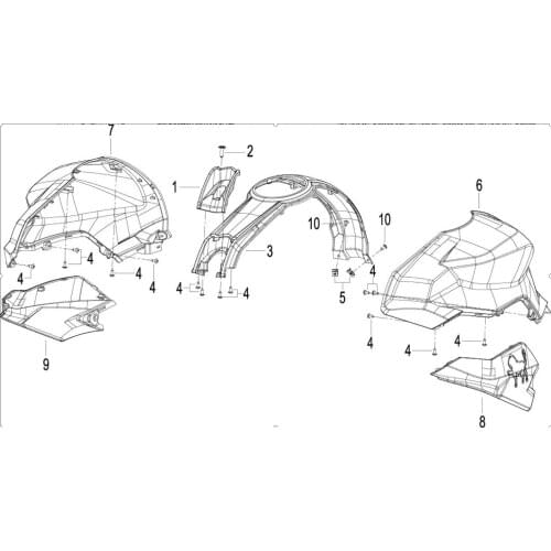 Fuel tank cover parts plastic parts cover parts page of Benelli 302G TNT 302R 300GS