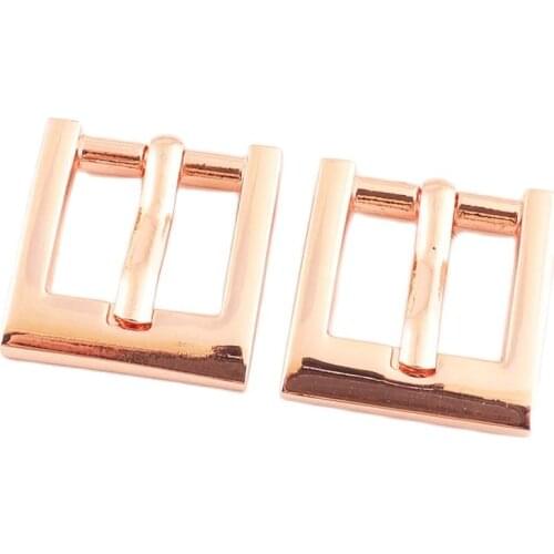 Square buckle 1/2 inch(14mm)Rose gold Metal belt buckle shoes bags Belt Leather Spare Replacement Parts DIY Accessories Handmade