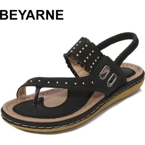 BEYARNE Fashion Casual Flat Comfortable Sandals For Women Summer Shoes Outdoor Ladies Beach Sandals Sandalias Mujer Feminina