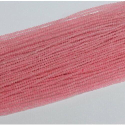 Natural pink lovely chalcedony jades stone 2mm 3mm new stone round loose beads beautiful diy jewelry 15" B441