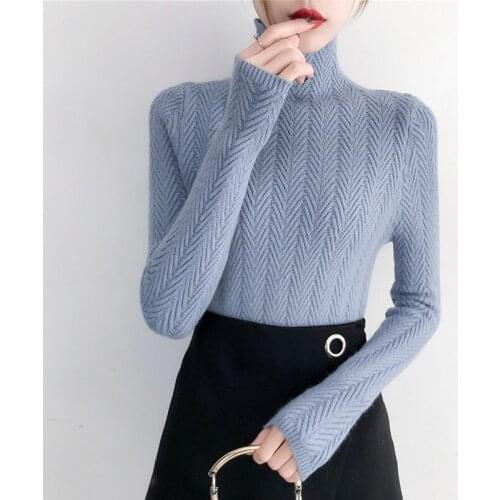 Underwear Woman Autumn and Winter 2019 New Slim Bottom Shirt Long Sleeve Sleeve Tight Knitted Shirt Thickening