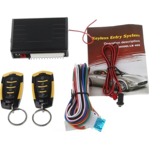 New 1 Set 12V Car Auto Alarm Remote Central Door Locking Vehicle Keyless Entry System Kit Car Accessories