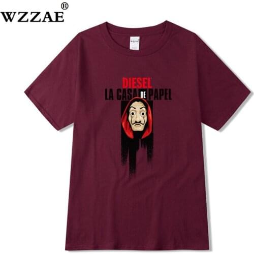 2020 New La Casa De Papel Mask Swag T-Shirt Bella Ciao Adult Men Women New Unisex Funny Tops Tee Shirt Hip Hop Harajuku Tshirt