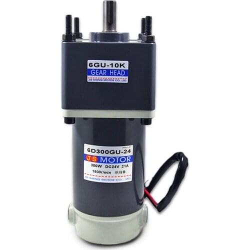 DC12V/24V 300W 6D300GN permanent magnet gear motor with adjustable speed Suitable for mechanical equipment, power tools,DIY,etc