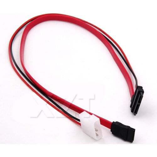 PZ 1PCS Slimline SATA Power Cables to Molex Slim SATA 13 pin(7P+6P) to 7pin + Power cable1 for SATA Slimline port 30CM/1FT/12IN