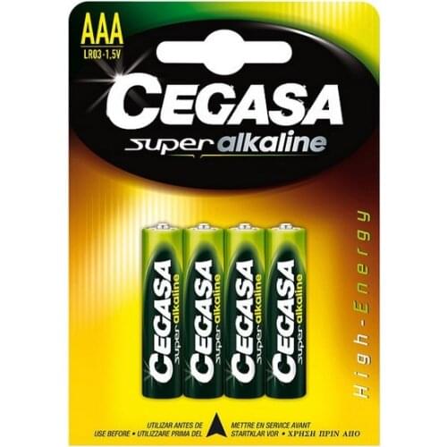 LR03 Alkaline Batteries Cegasa AAA 1,5V (4 uds)