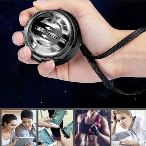 LED Gyroscopic Powerball Autostart Range Gyro Power Wrist Ball Arm Hand Muscle Force Trainer Fitness Equipment