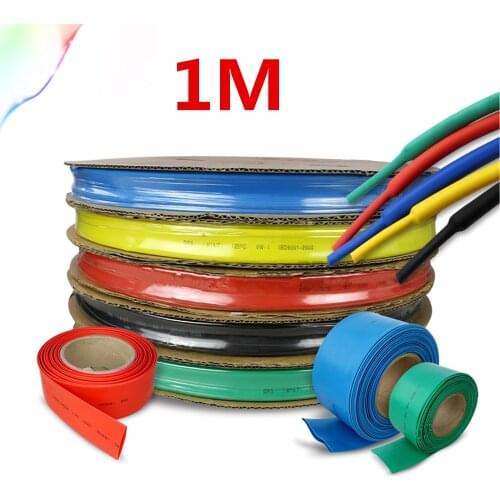 1 Meter/lot 2:1 colours 1 2 3 5 6 8 10mm Diameter Heat Shrink Heatshrink Tubing Tube Sleeving Wrap Wire DIY Connector Repair