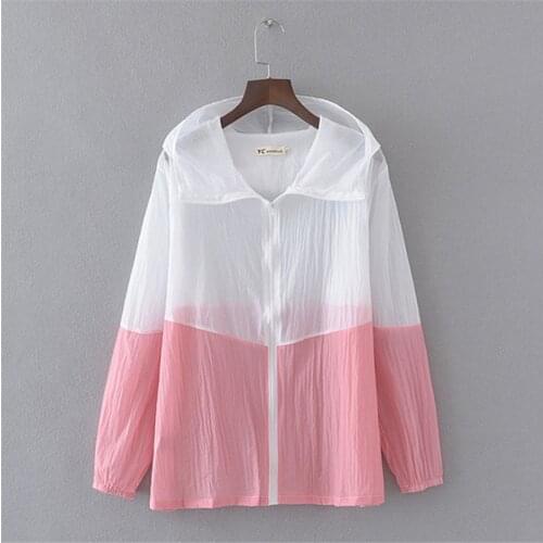 Women Windbreaker Jacket Summer Sun Protection Clothing Female Large Size 4XL Fashion Casual Spring Autumn Thin Coats A73