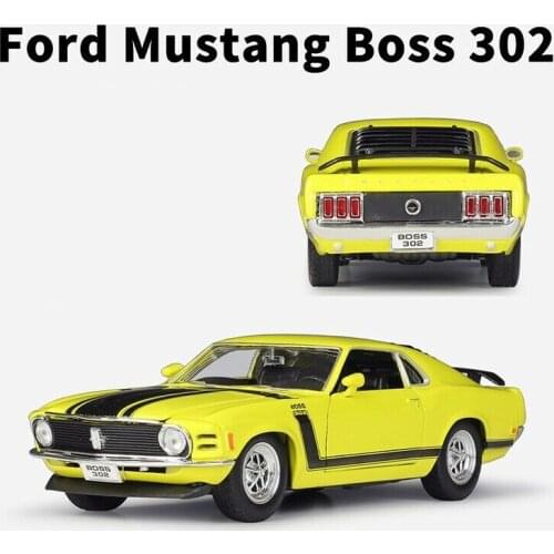 WELLY 1:24 Scale For 1970 Ford Mustang Boss 302 Diecast Static Car Model Mens Toys Gift