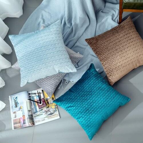 1PCThrow Pillowcase Velvet Press Pleated Wheat Cushion Cover Decorative Sofa Pillow Cover Case Seat car cushion Home Decor