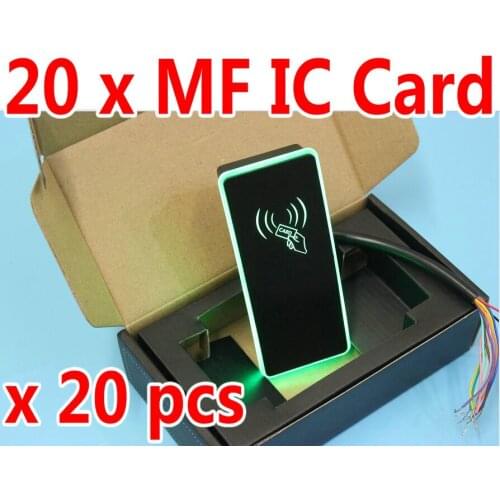 1 Order=20pcs of IC MF Card reader 13.56MHz M-Fare Card LED Light reader,Wiegand26/34 access reader, slave reader for controller