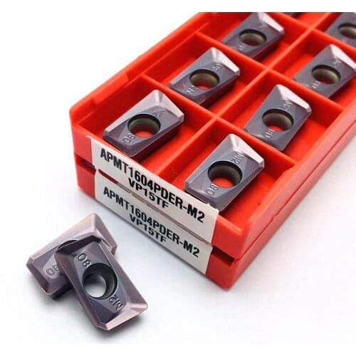 10 pcs APMT1604 H2 VP15TF carbide insert lathe turning tool CNC milling insert APMT1604PDER H2 VP15TF turning insert