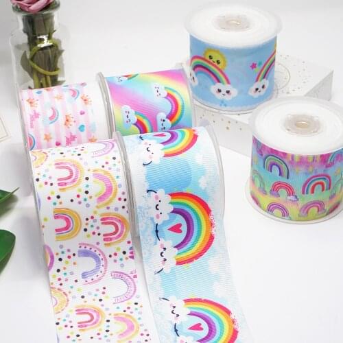 3 Inch 75 mm Cartoon Printed Grosgrain Ribbons For Hair Bows Craft Suppliers 43614