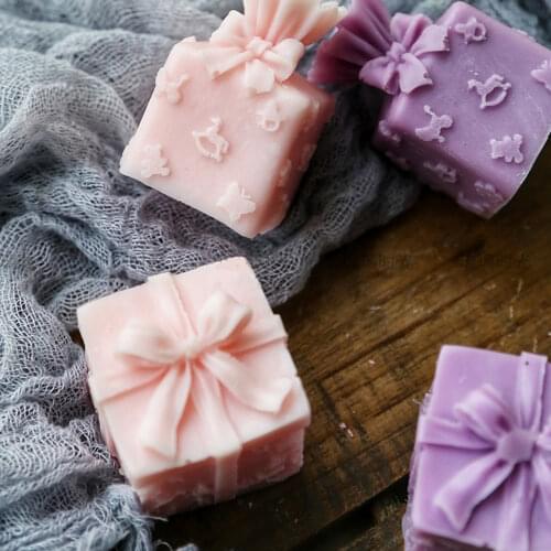 3D Gift box Shape Silicone Mold for Candle Soap Making Xmas Box