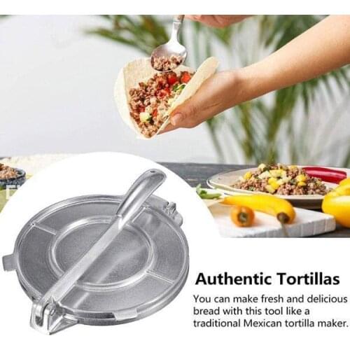 6.5 inch Non-Stick Tortilla Maker Tortilla Press Maker Aluminum Alloy DIY Foldable Tortilla Press Tool Non-Stick Tortilla