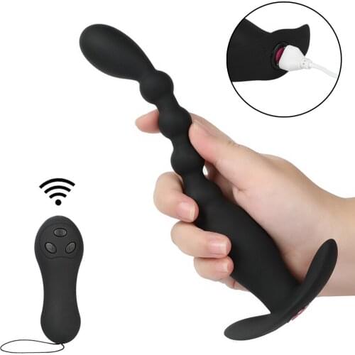 Wireless Remote Anal Beads Plug 10 Speed Charging Dildo Vibrator G-spot Prostate Stimulator Butt Vibrator Sex Toys For Women Men