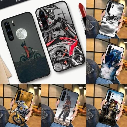 Motorcycle Motocross Cross Phone Case Funda For Huawei P9 P10 P20 P30 Lite 2016 2017 2019 plus pro P smart