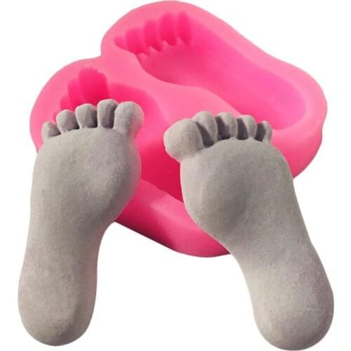 Baby Foot Silicone Mold Cake Mold Chocolate Soap Mold Fondant Silicone Moulds For Cake Decorating Baking Tool Cake Tools