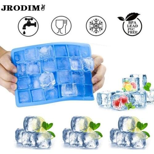 24 Grid Ice Cube Mold Food Grade Silicone Ice Tray Moulds with Lid DIY Ice Maker Whiskey Cocktails Kitchen Bar Tools Accessories