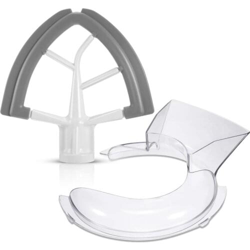 Tilt Head 4.5/5 Quart Flex Edge Beater for Pouring Shield Stand Mixer Replacement for Kitchen,Total 2 Pieces