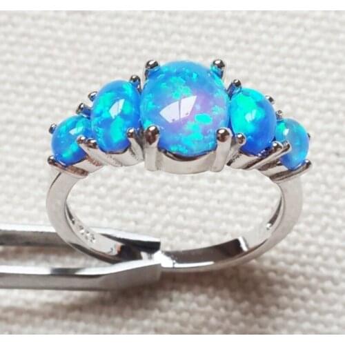 Juno Fashion SilveryBlue Opal fashion jewelry ring wedding ring engagement jewelry