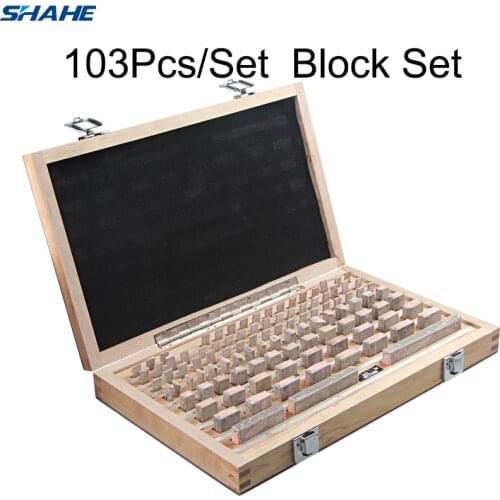 Shahe Block Gauge 103Pcs/Set 1 grade 0 grade Caliper Block gauge Inspection Block Gauge Measurement Instruments