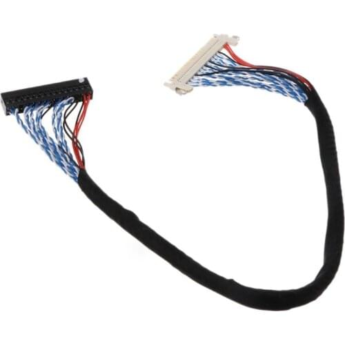 Hooks LVDS Cable D8 FIX-30P-D8 FIX 30 Double Pins 2ch 8bit 1.0mm Pitch 250mm 500mm 17-21inch LCD Display Panel Screen Controller