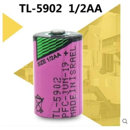 50pcs/lot New FOR TADIRAN ER14250 3.6V 1/2 AA 1/2AA 1200mAh primary battery TL-5902 PLC Lithium Battery With Pins