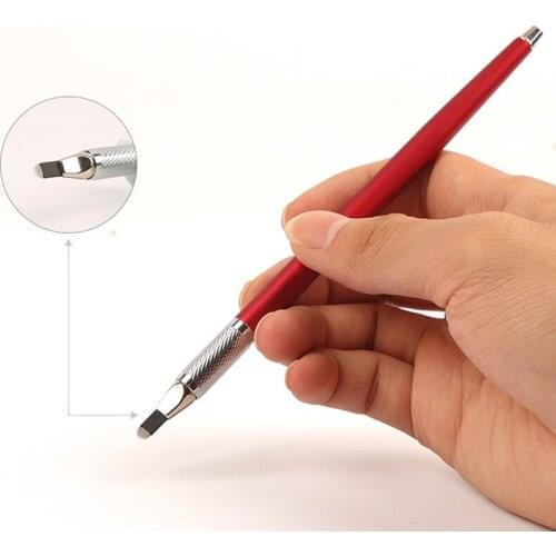 Microblading Single Head 1PC Handles Flat Row Needle Blade Tebori Pen Holder Eyebrow Embroidery Hand Tool