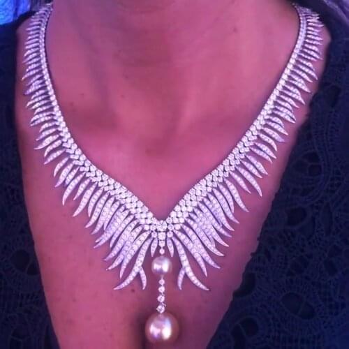 Missvikki Luxury Gorgeous 4pcs Trendy Dubai Big Pearl Necklace Bangle Earrings Ring Jewelry Sets For Women Wedding High Quality