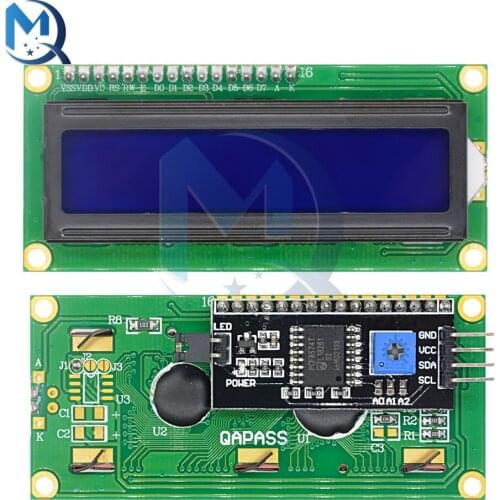 5V 1602LCD Screen Backlight Display Module with I2C Adapter Board Module 1602 LCD For Arduino