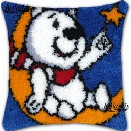 Latch hook dog Patchwork Pillowcase material for handicraft counted cross stitch kits for embroidery needlework embriodered mats