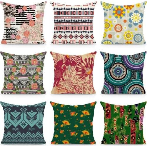XUNYU Cartoon Flower Cushion Cover Geometric Throw Pillow Cover Home Decorative Pillowcase BZT10