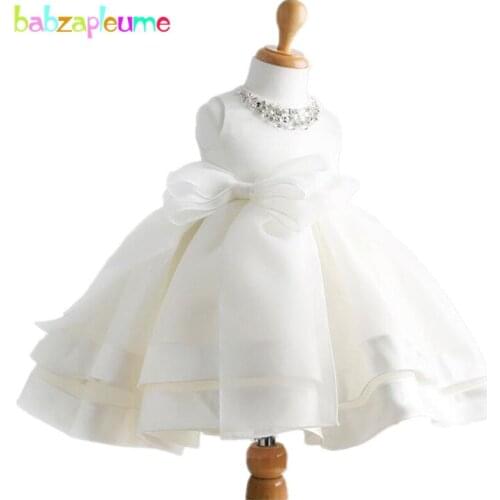 2017 New Baby Girls Dresses Fashion Mesh Princess White Dress Party Costume Infant Clothes Girls Birthday Outfit Kid wear BC1412