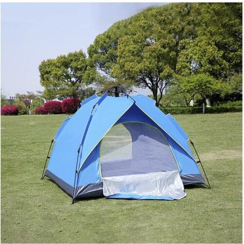 3-4 People Camping Travel Tent Multi-color Breathable Double Door Anti-mosquito Sunscreen Quick Opening For Hiking Ttavel Equip