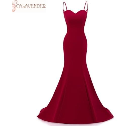 Spaghetti Burgundy Maid of Honor Dresses Lace Appliques Mermaid Bridesmaid Dresses Lace Up Back Wedding Party Dresses