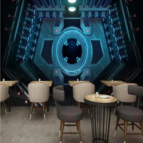 Custom mural custom 3D Stereo Cosmic Space Cabin Bar KTV Backdrop HD Wallpaper restaurant Mural