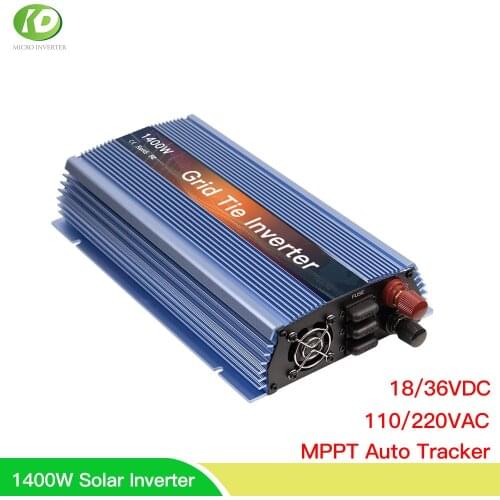 18/24/36V 1400W Solar On Grid Tie Inverter MPPT Microinverter Pure Sine Wave Inversor 110V 220V AC For 36 60 72 cells PV Panel