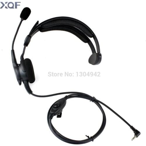 Advance Adjustable Overhead Earpiece Headset Boom Mic Microphone Noise Cancelling 1-pin 3.5mm for Yaesu Vertex Radio